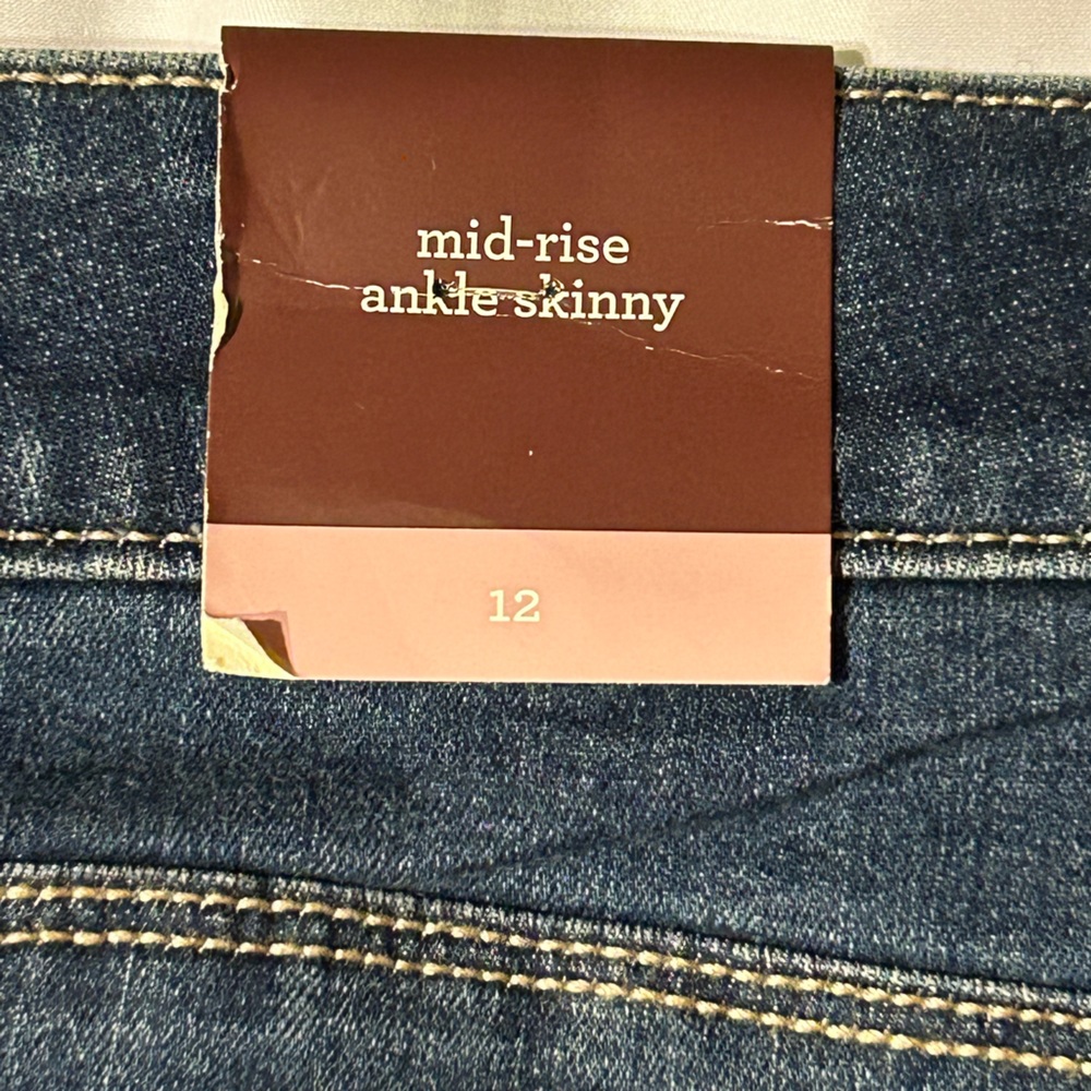 Embroidered Dark Blue Women's Straight Jeans - Picture 7 of 8